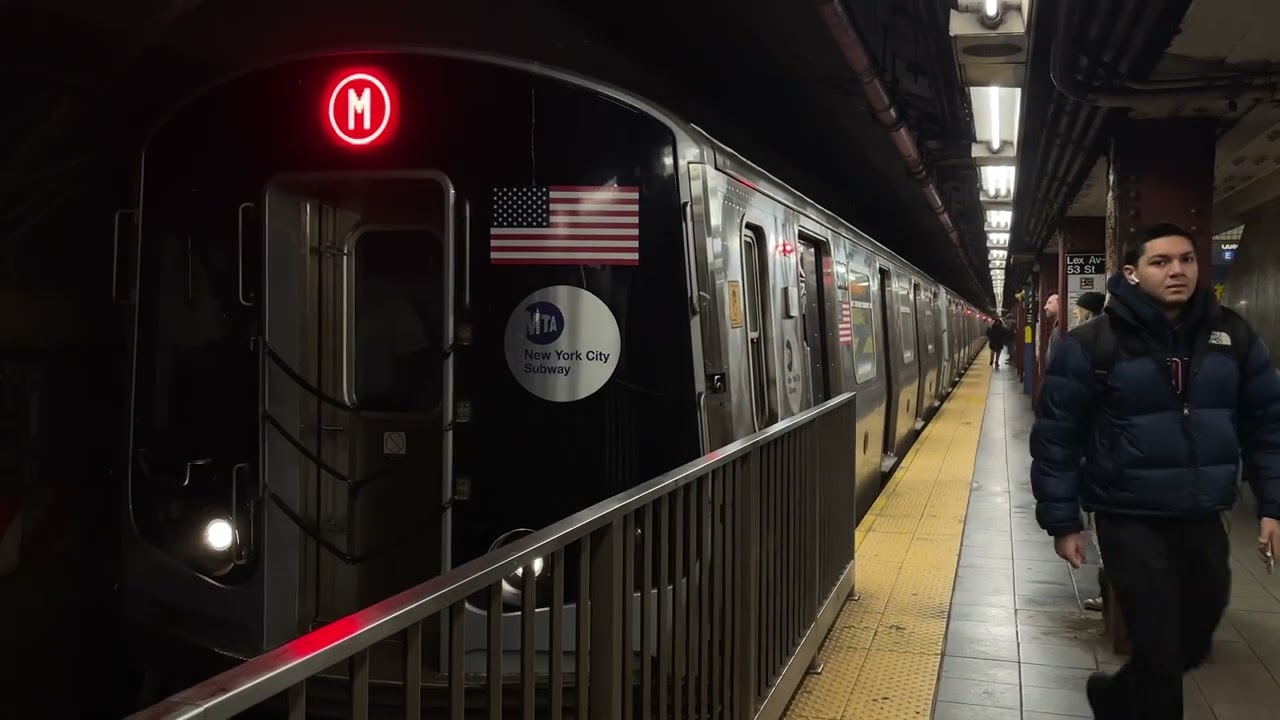 MTA NYCT: R179 M train at Lexington Ave-53rd Street