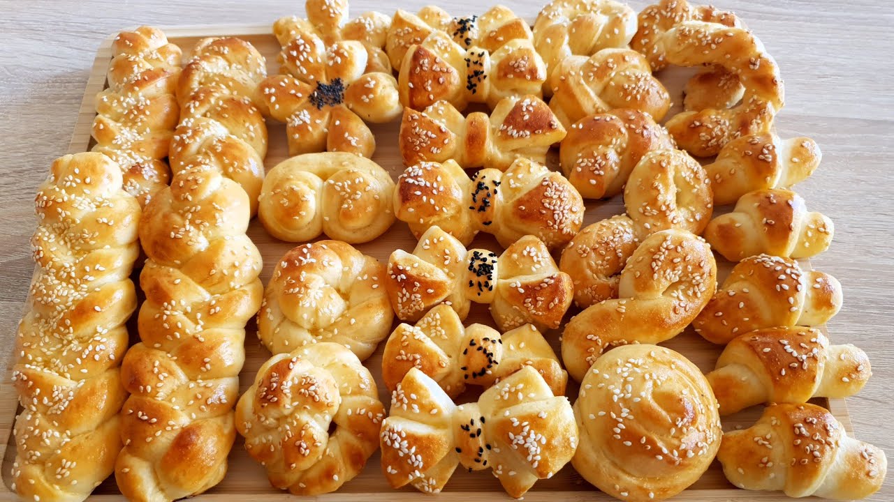 لفة الخميرة او البريوش بعجينة قطنية هشة مع عشرة طرق للتشكيل! Yeast rolls with 10 ways to shape
