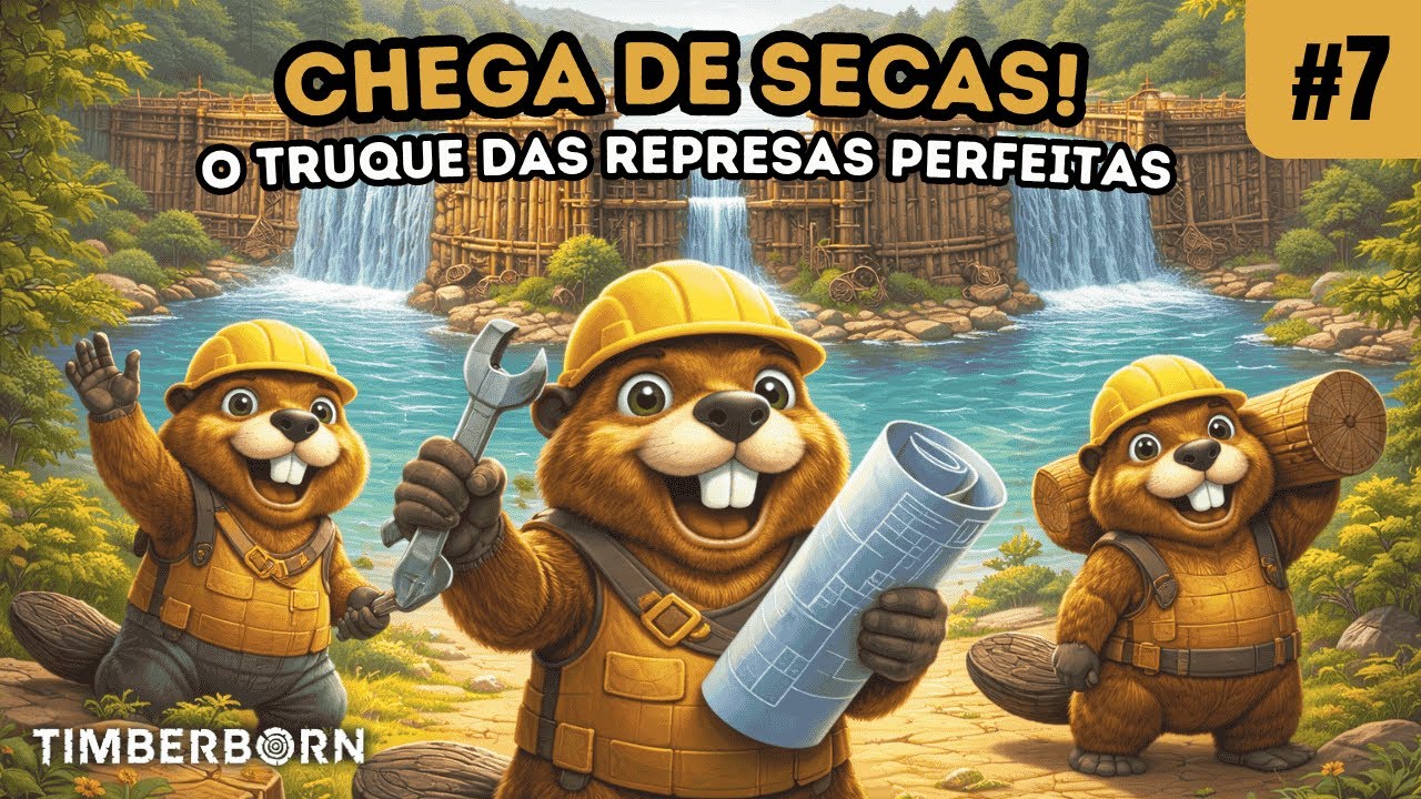 Água Infinita no Timberborn? Sim, Com Essas Represas! - Timberborn Gameplay PT BR EP 7