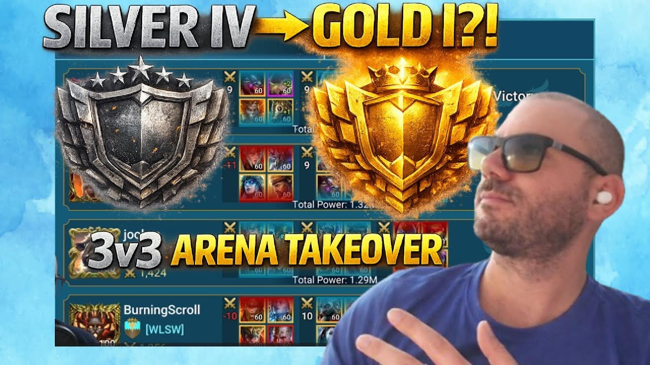 First-Time 3v3 Arena Takeover! From Silver IV to Gold I? | RAID: Shadow Legends