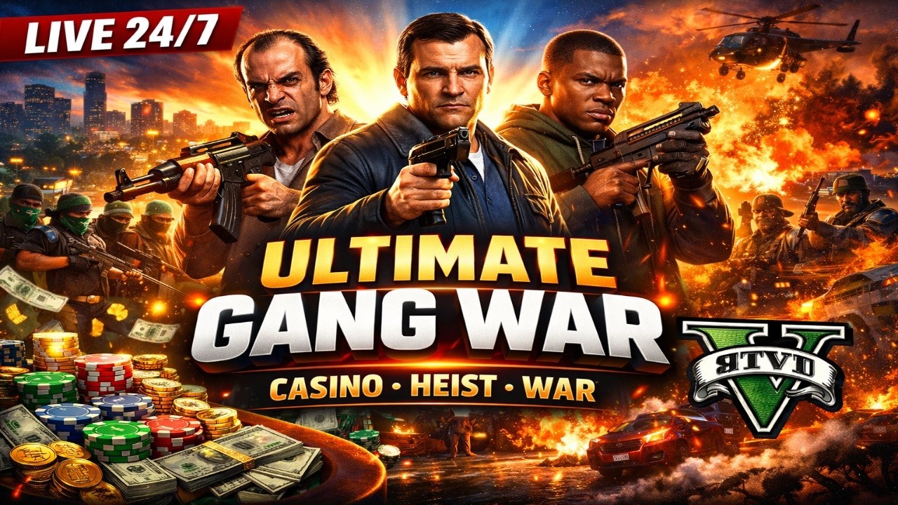 🔴 LIVE 24/7 GTA 5 | Los Santos Ultimate Gang War 💥 Casino Heist Madness!