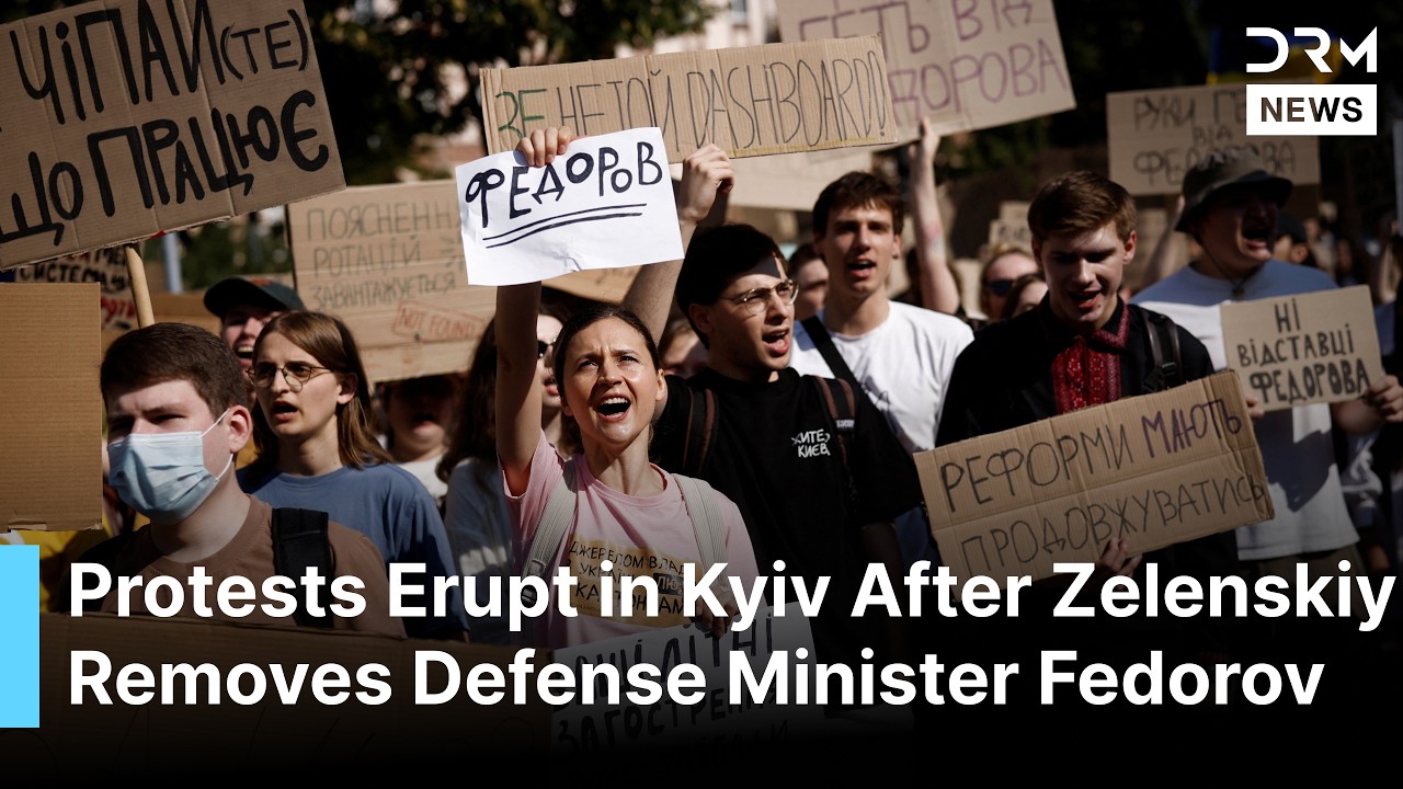 JUST IN: Thousands Protest in Kyiv as Zelenskiy Removes Popular Defense Minister Fedorov | AC1B