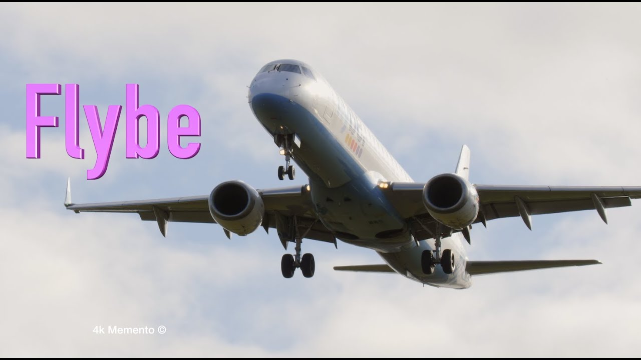 Flybe Airline crosswind landing at London City Airport