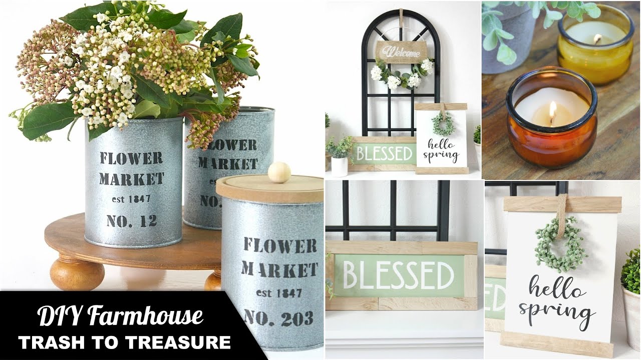 Trash to Treasure Farmhouse DIY Decor for Spring