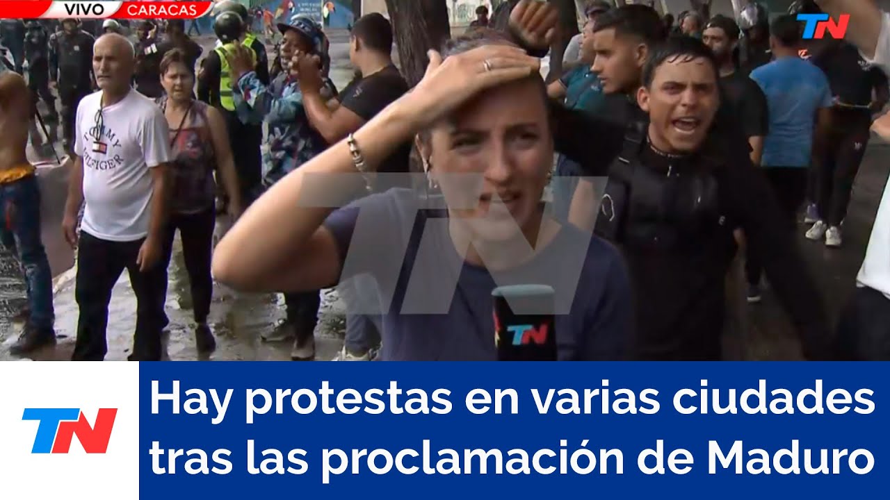 VENEZUELA I Se desataron graves protestas en Caracas para denunciar el fraude electoral