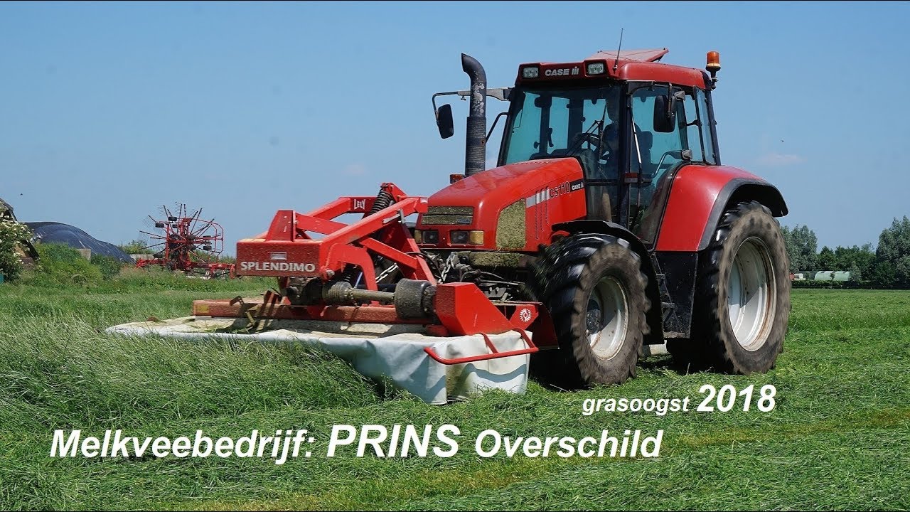 Gras maaien met Case IH cs110. Melkveebedrijf: Prins Overschild.