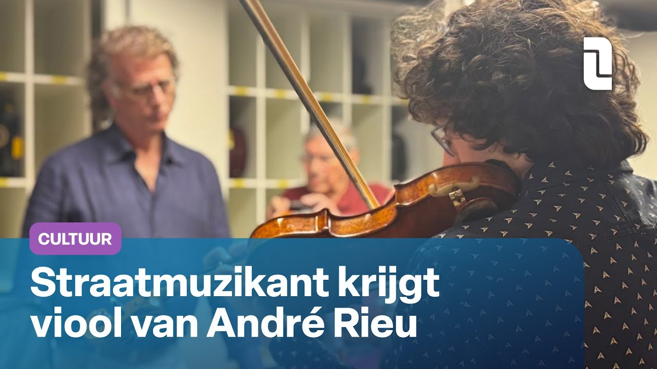 André Rieu overhandigt viool aan 18-jarige straatmuzikant: 'Dit is ongelofelijk!' | L1 Nieuws