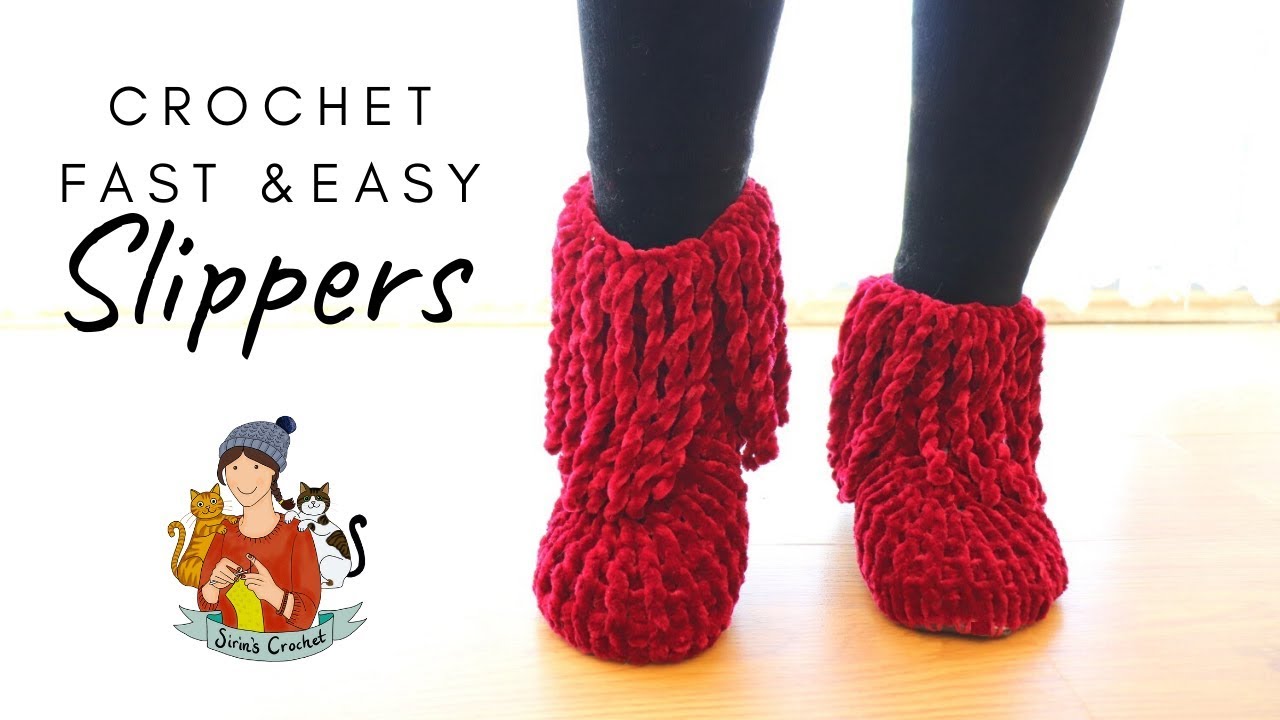 Crochet Fast And Easy Slippers / House Boots