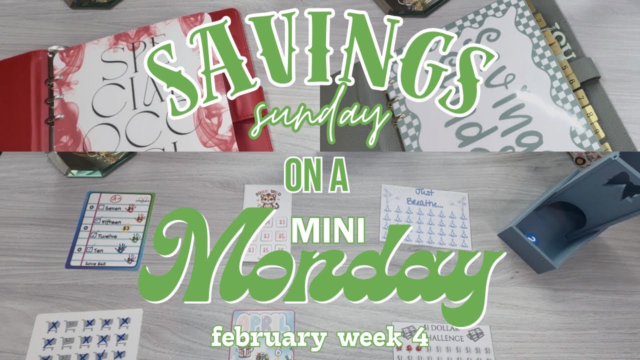 Savings Sunday on a mini monday!!! | roll and save | mini challenges, big savings
