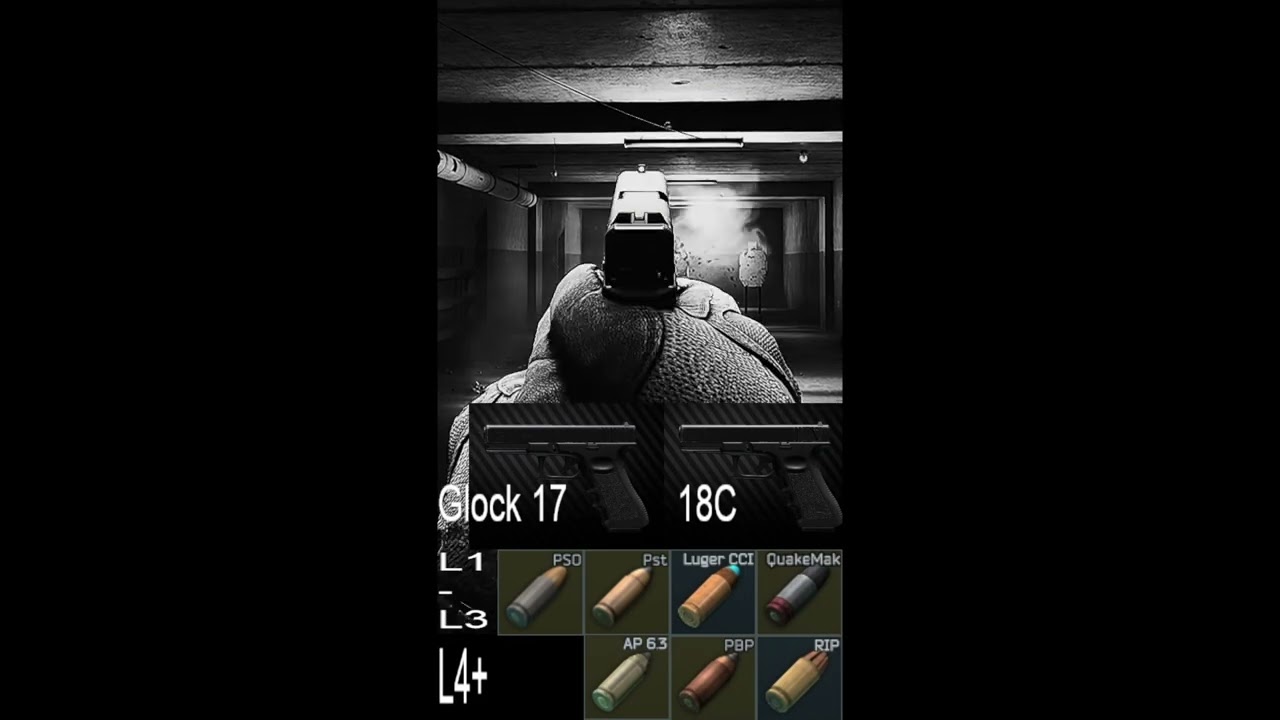 THE GLOCK 17 vs GLOCK 18C - Escape from Tarkov #short #shorts #eft #escapefromtarkov #tarkov