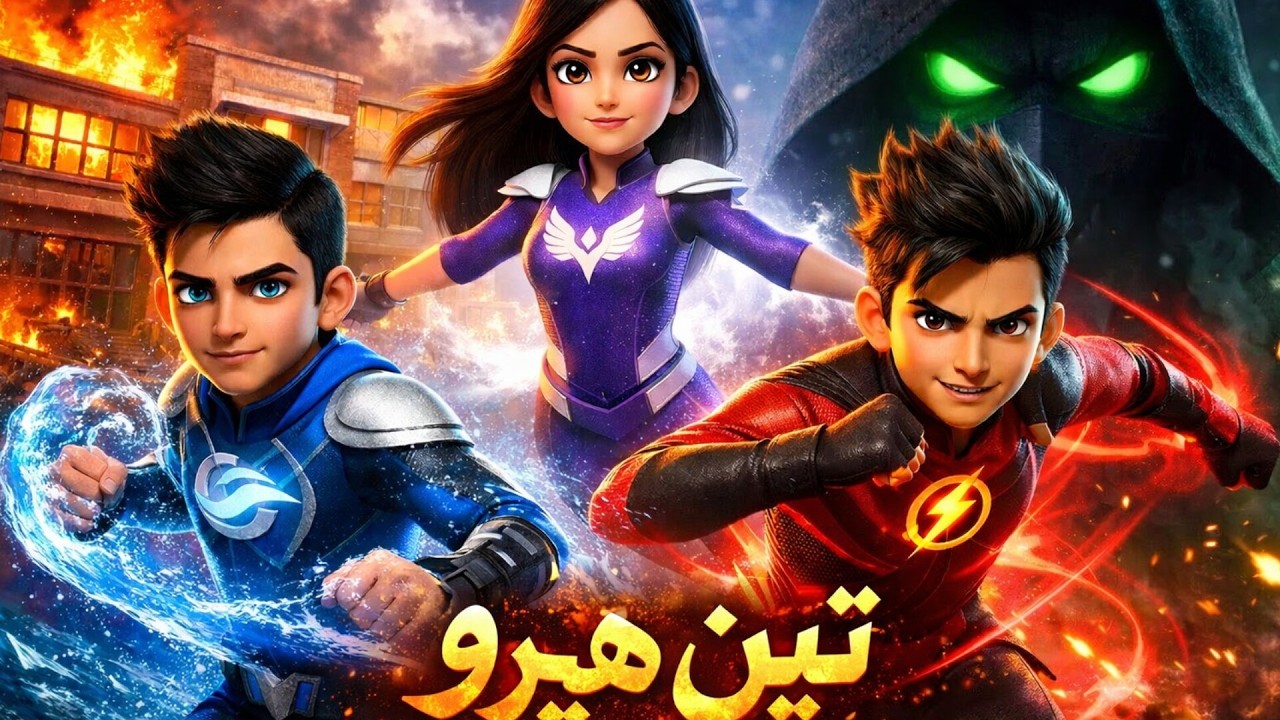 تین ہیرو 🔥 | اسکول میں آگ 😱 | 3D سپر ہیرو اینی میٹڈ اسٹوری)