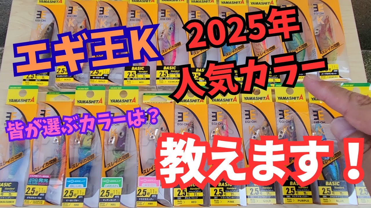 2025年 エギ王K 人気カラーはこれだ！ #エギング #yamashita