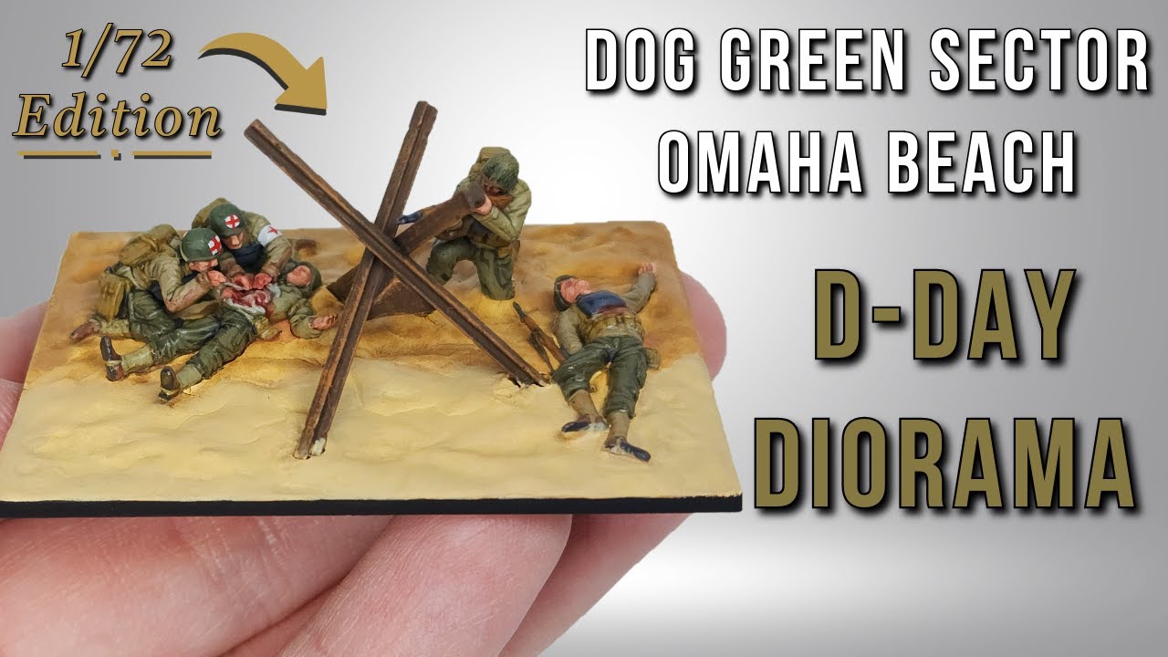 Scale Model D-Day Diorama - 1/72 Omaha Beach | Plastic Figures | Saving Private Ryan