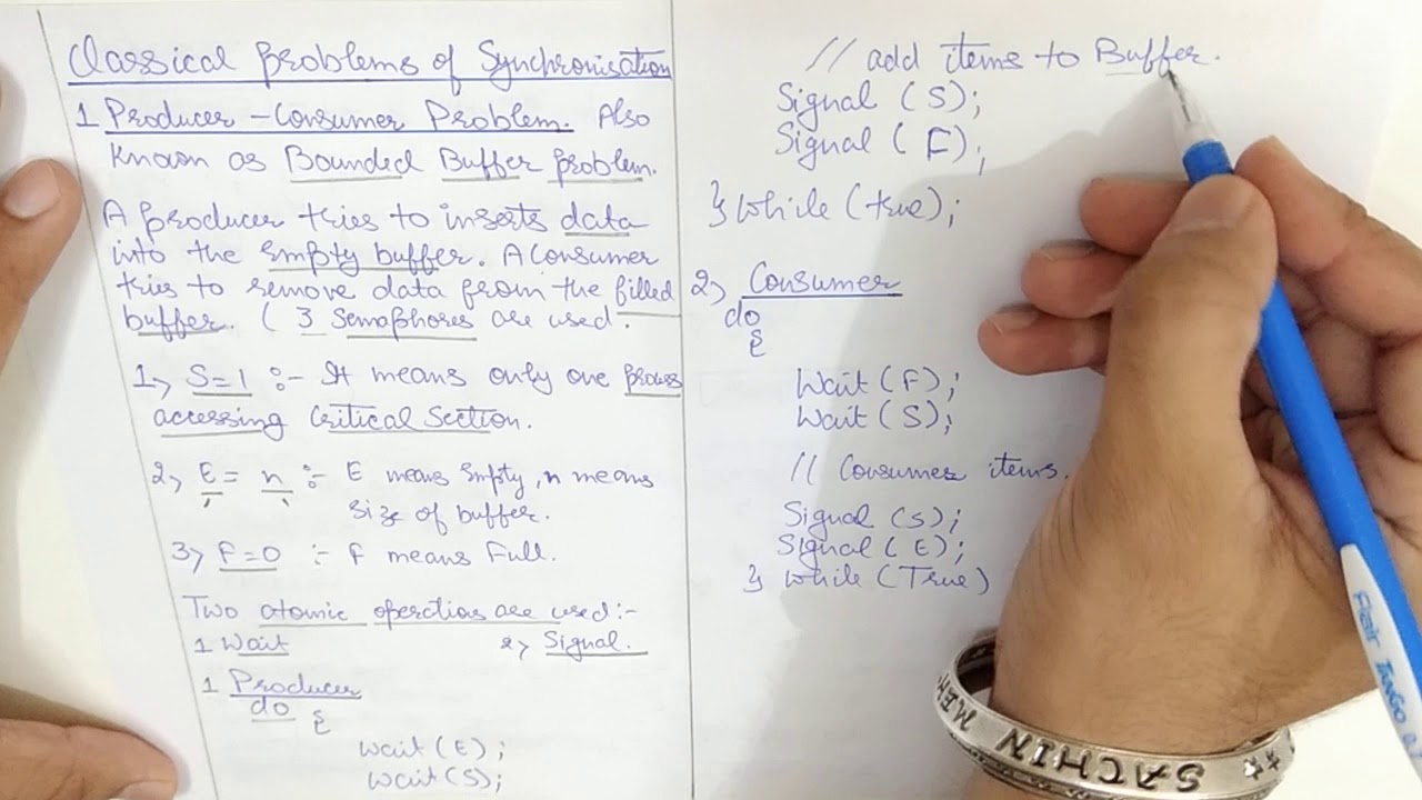 Operating System | Classical Problems of Synchronization | Producer-Consumer Problem | #Lecture_17
