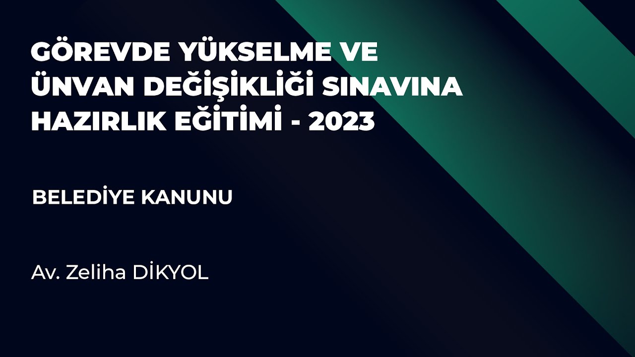 Belediye Kanunu