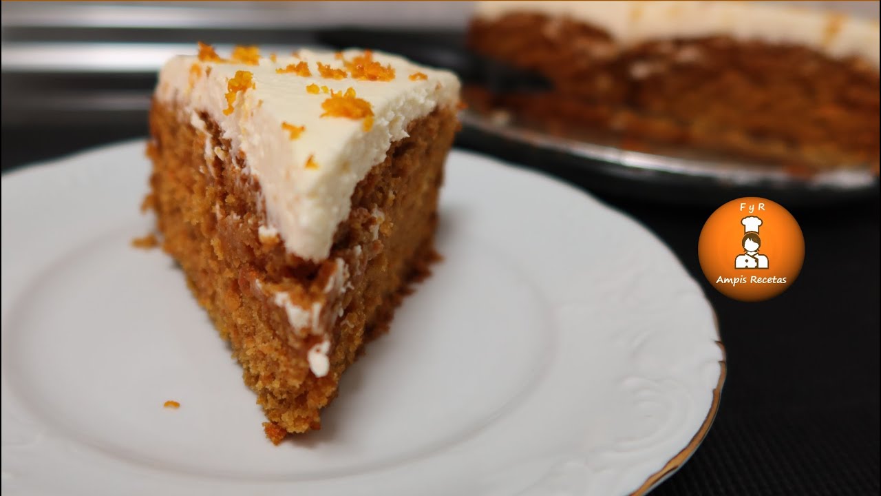 Tarta de zanahoria y naranja / Carrot Cake - Bizcocho o torta de zanahoria y naranja/@Ampis Recetas
