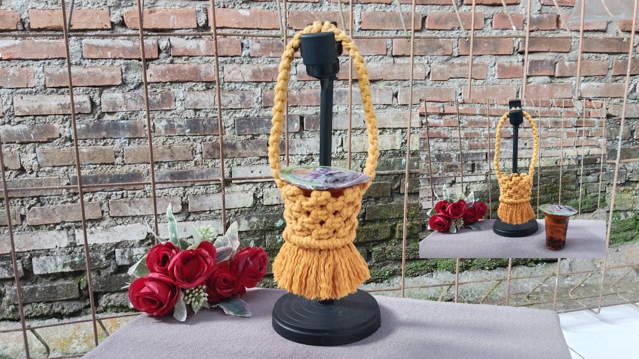 DIY Macrame Cup Holder Sleeve Step by Step