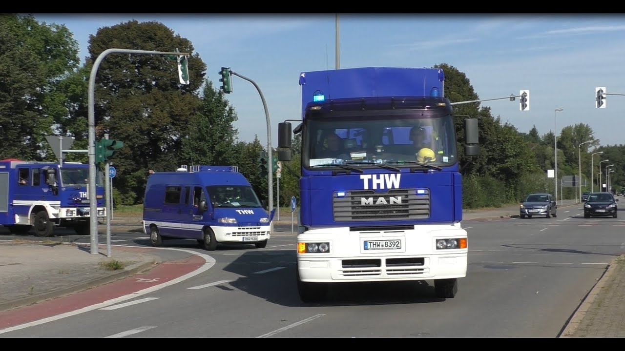 Kolonnenfahrt mit Hornkonzert THW Ortsverbände Annaberg, Reichenbach, Plauen Chemnitz und Freiberg