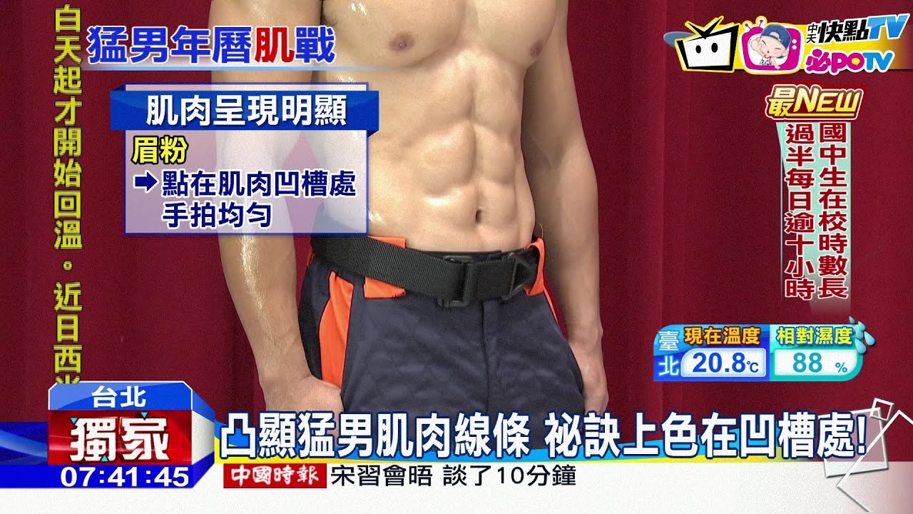20161121中天新聞　猛男年曆怎拍？　抹油、畫眉粉強調肌肉陰影