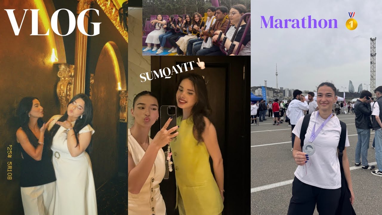 HƏFTƏLİK VLOG! MARAFON🥇, SUMQAYIT ATRAKSİYONLARI 🎡, ZOOPARK🐘, AD GÜNÜ🎂