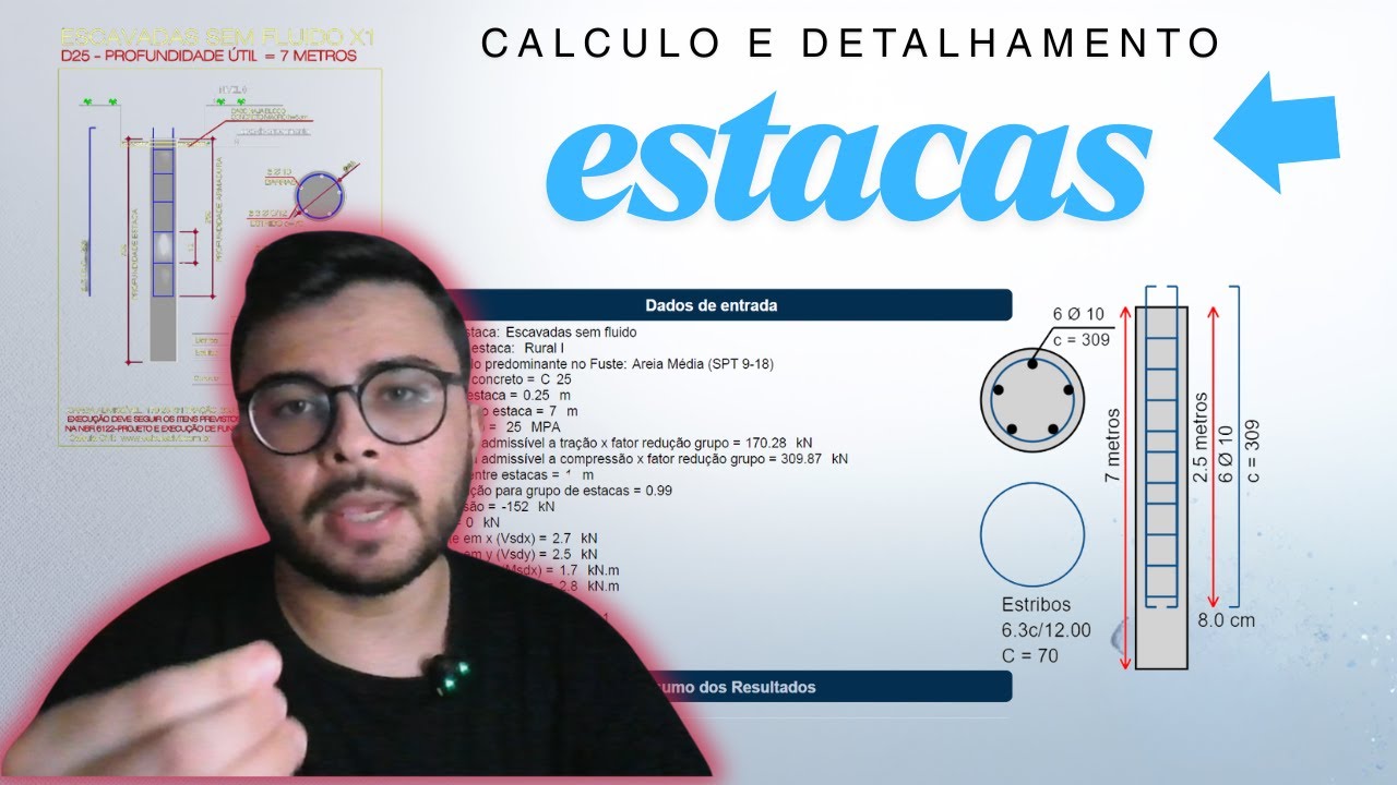 PROGRAMA de cálculo, memorial e detalhamento de ESTACAS