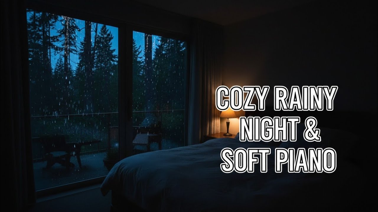 Gentle Piano and Rain Sounds for Peaceful Sleep, Focus, and Rainy Night Vibes