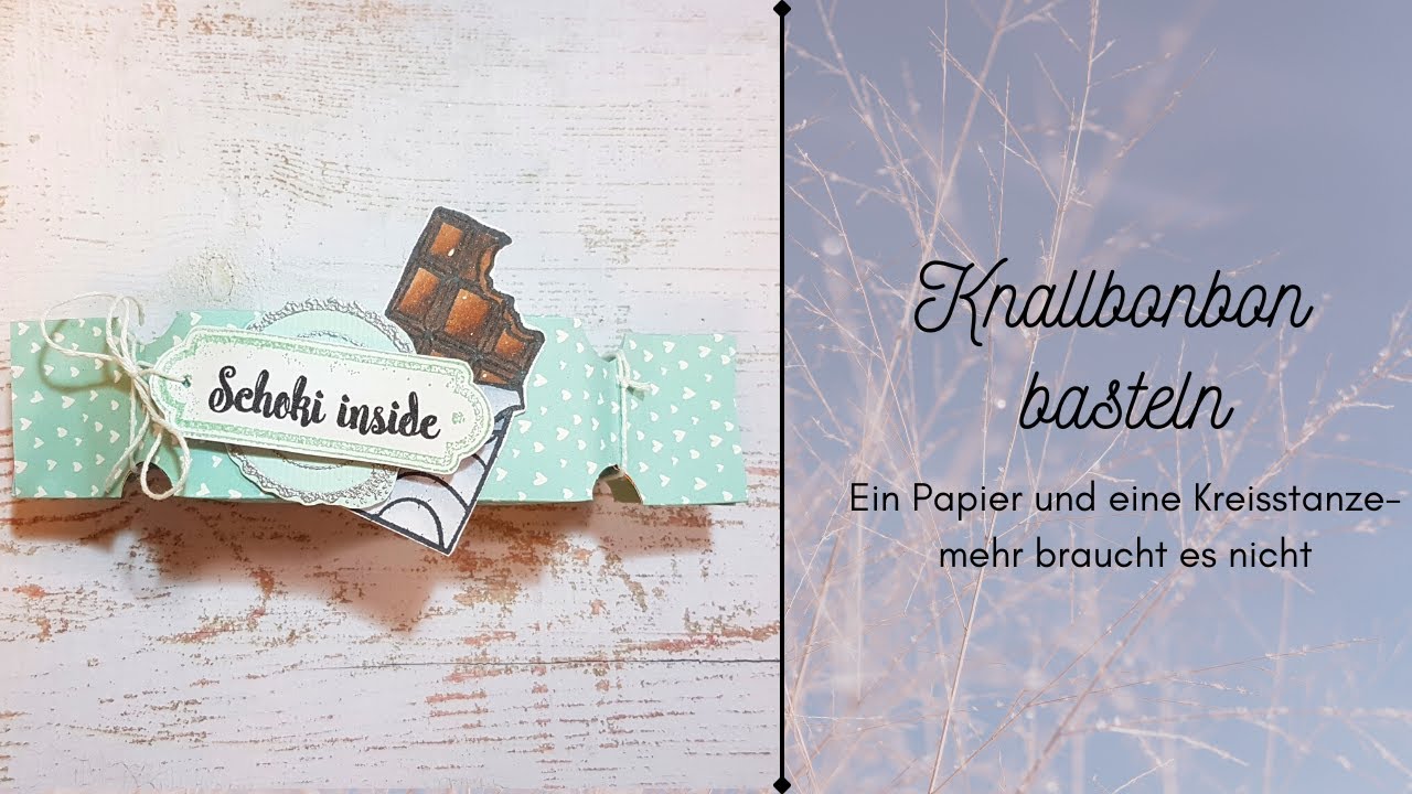 Schokolade verpacken I Knallbonbon basteln I Dekoration für Weihnachten und Silvester