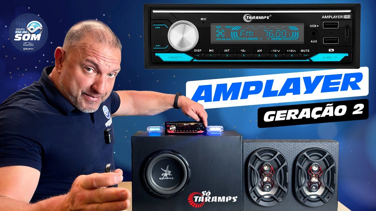 💥 TARAMPS AMPLAYER G2 — O Player Que Revolucionou o Som Automotivo! Agora com regulagens e fita LED