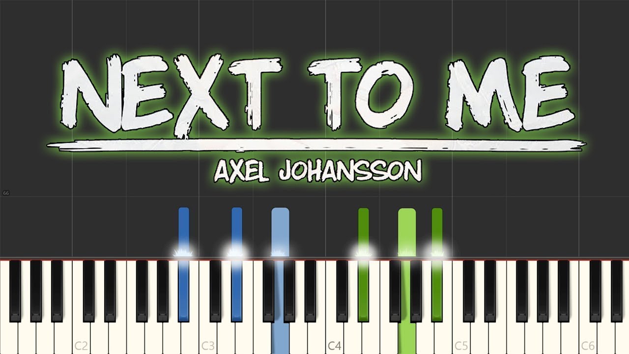 Next to Me - Axel Johansson [Piano Tutorial] (Synthesia)