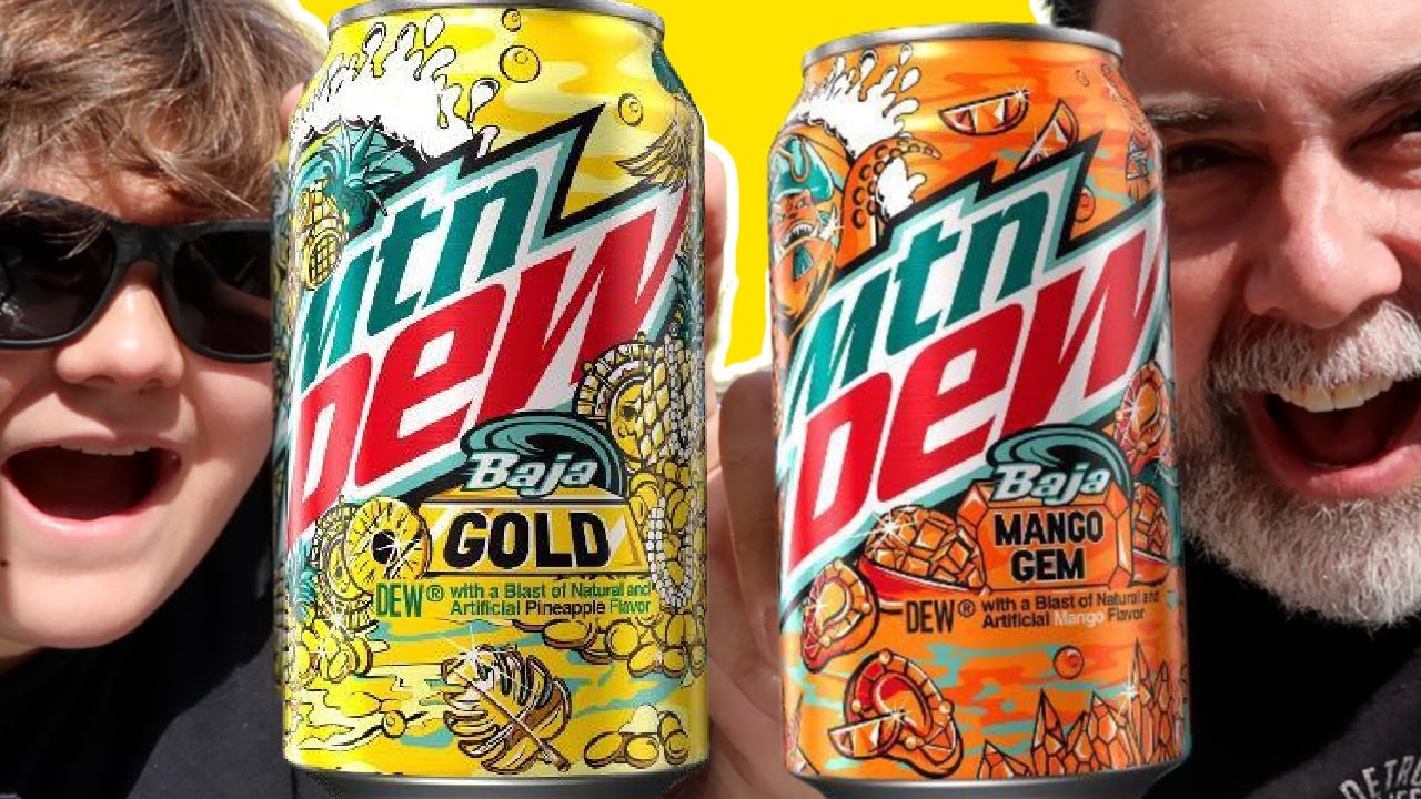 NEW MTN Dew Baja Mango Gem and MTN Baja Gold Flavors for Summer 2022