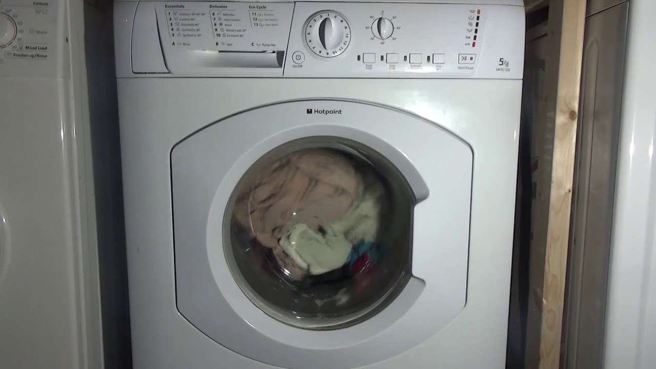 Hotpoint First Edition HV5L125 : cotton standard eco 60'c (Full cycle)