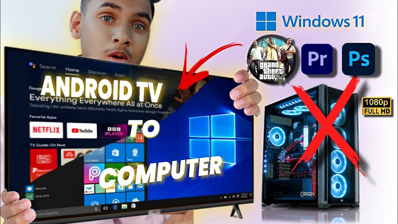 Android tv to computer without cpu in just 2 minute