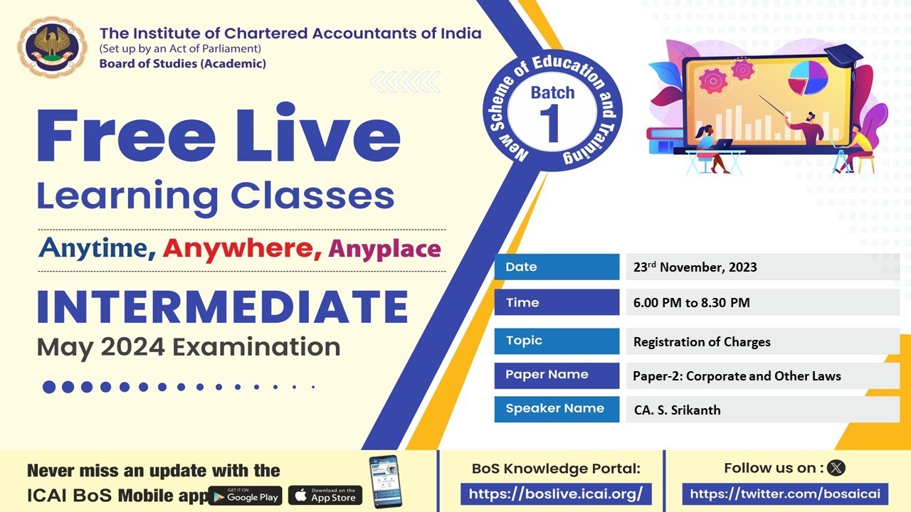 Intermediate Paper 2: COL | Topic: Registration of Charges | Session 2 | 23 Nov, 2023