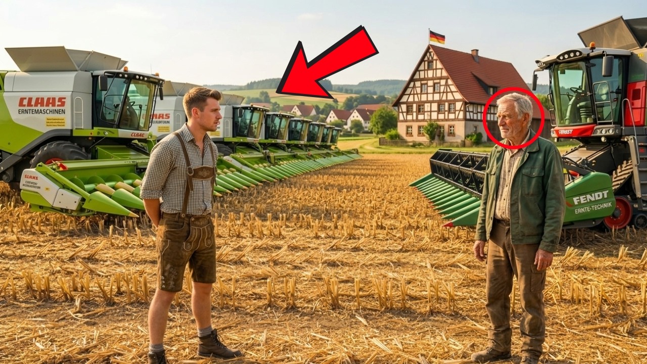 Ein alter Traktor gegen zehn neue Maschinen – Was dann geschah, sprach das ganze Dorf…