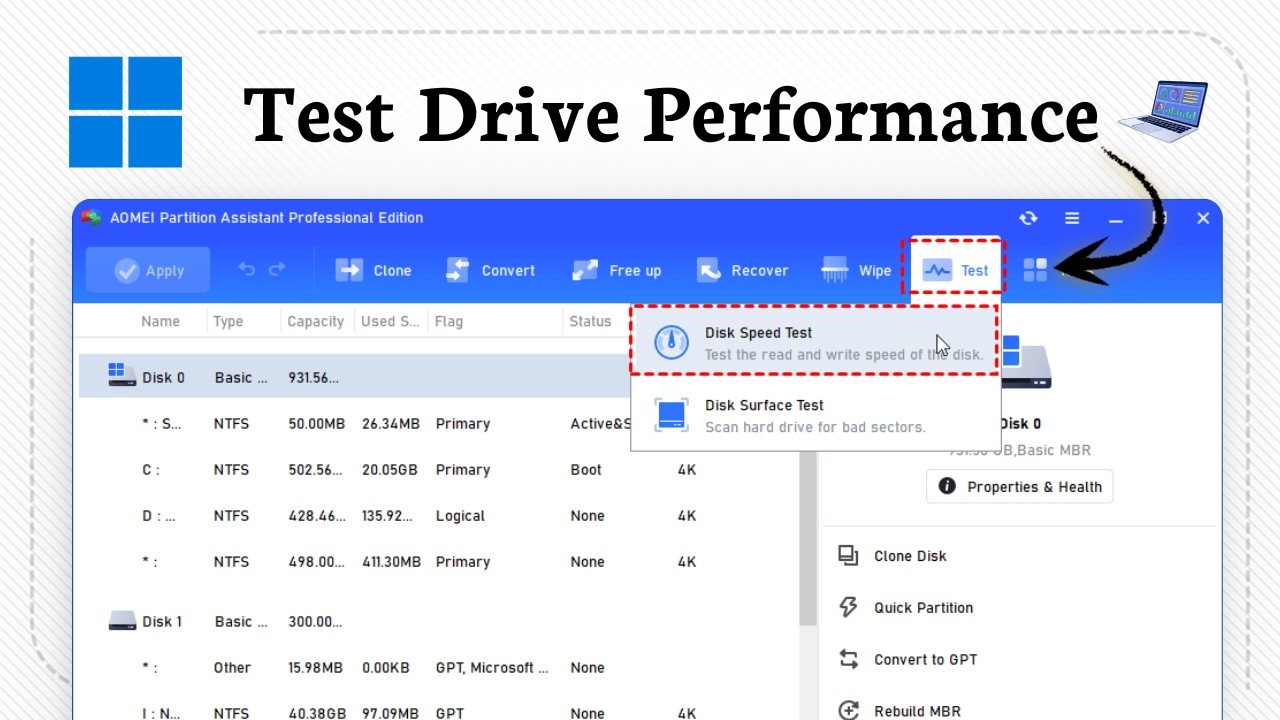 Как проверить скорость SSD в Windows 11 (тест производительности диска)