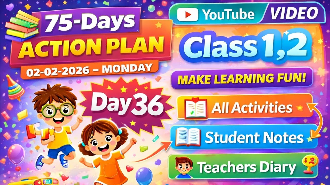 GFLN DAY 36 || CLASS 1,2 || ALL ACTIVITIES || BHARTHI SCHOOLING || STUDENT NOTES || TEACHERS DIARY 