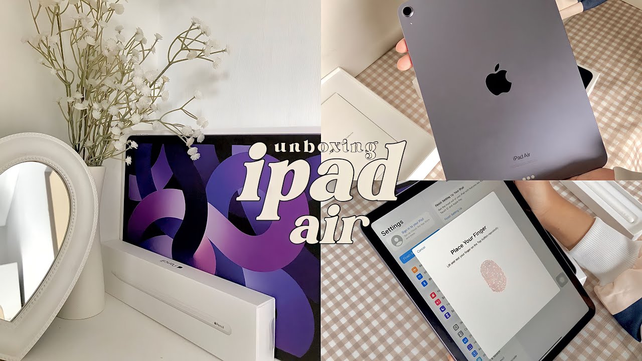 ipad air 5 (purple) 2022 unboxing 📺 ft. apple pencil