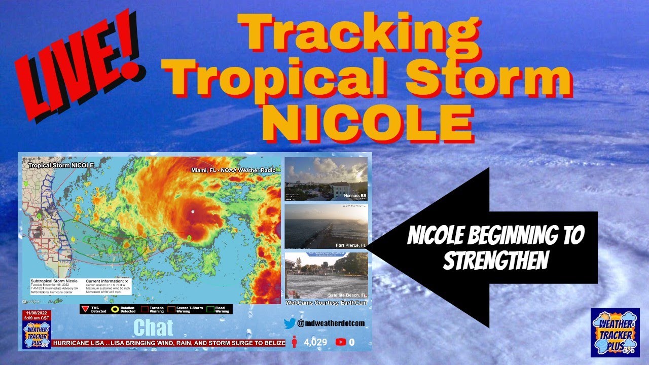 LIVE! Tracking Tropical Storm NICOLE. NICOLE is Beginning to Strengthen #tropics #hurricane #belize
