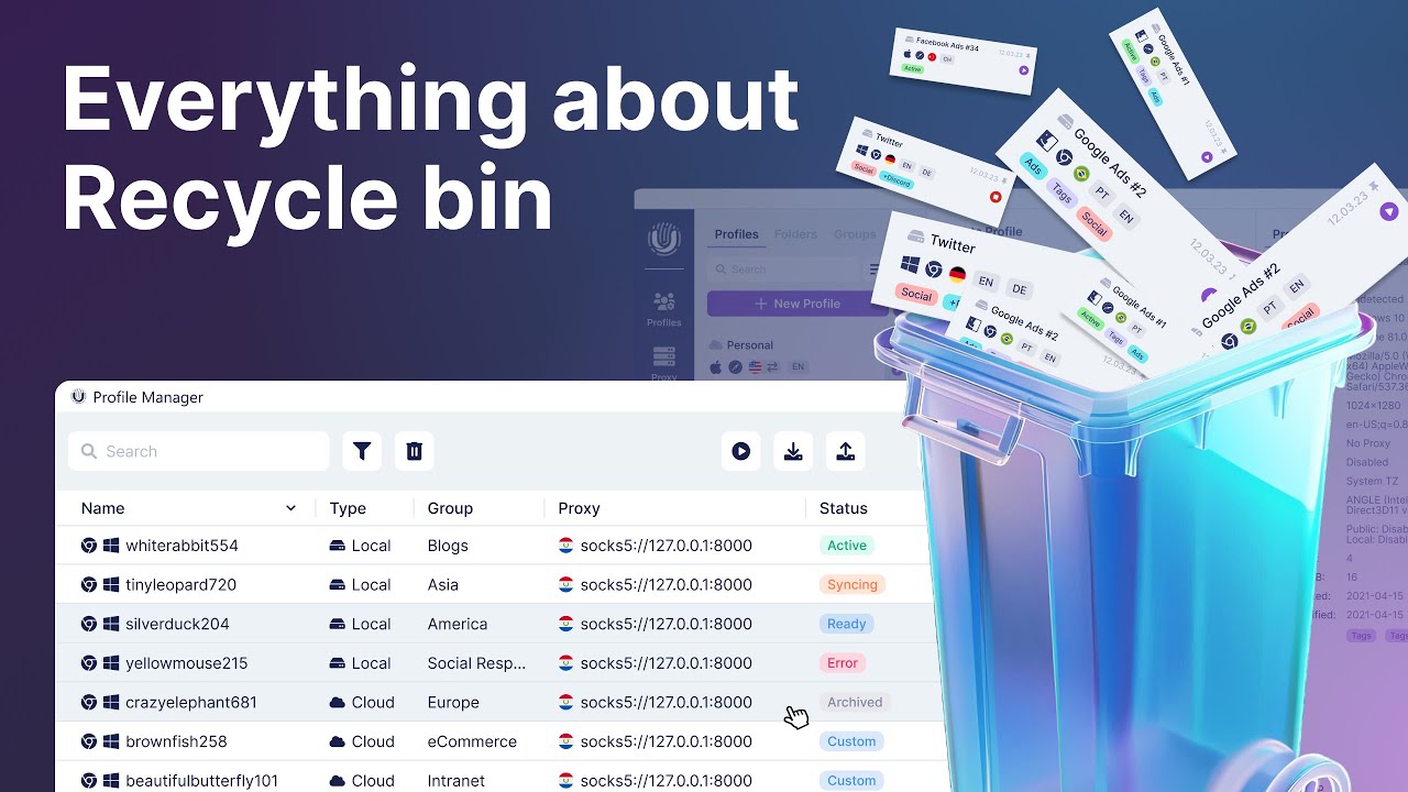 How to Restore Deleted Profiles in the Undetectable Anti-Detect Browser: Profile Recycle Bin Setup