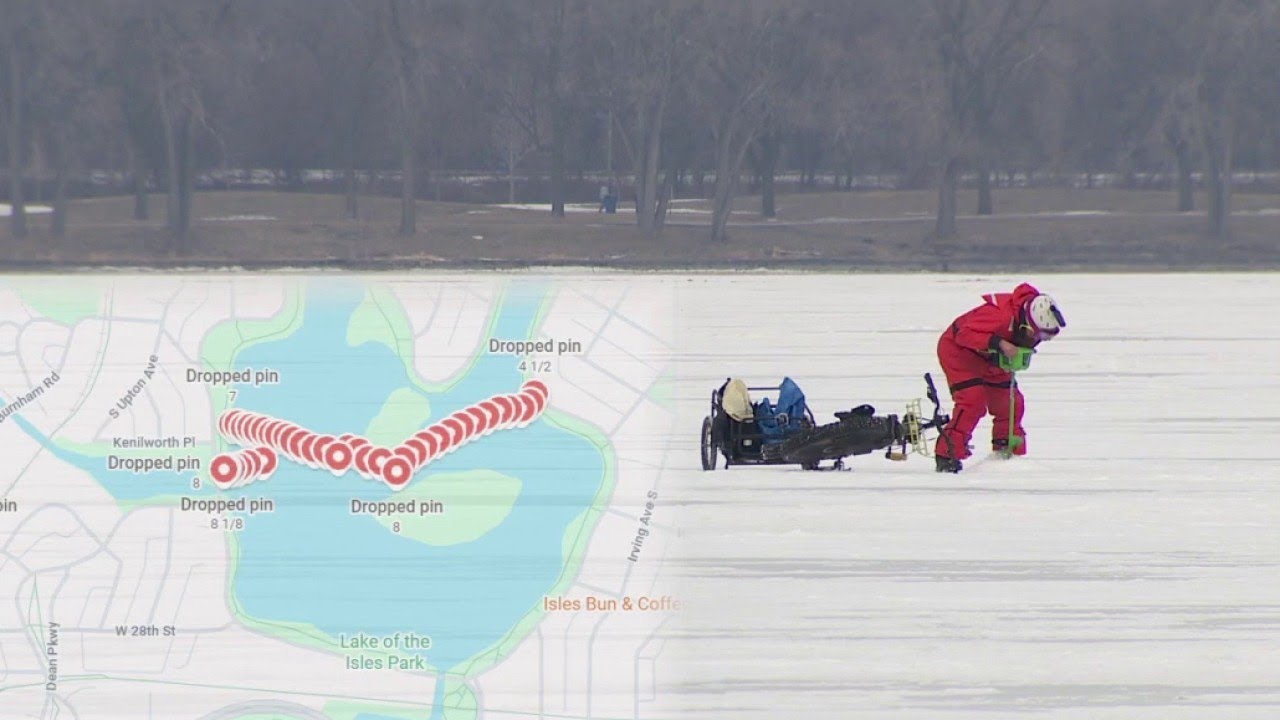 Mpls man measures ice thickness to keep public safe