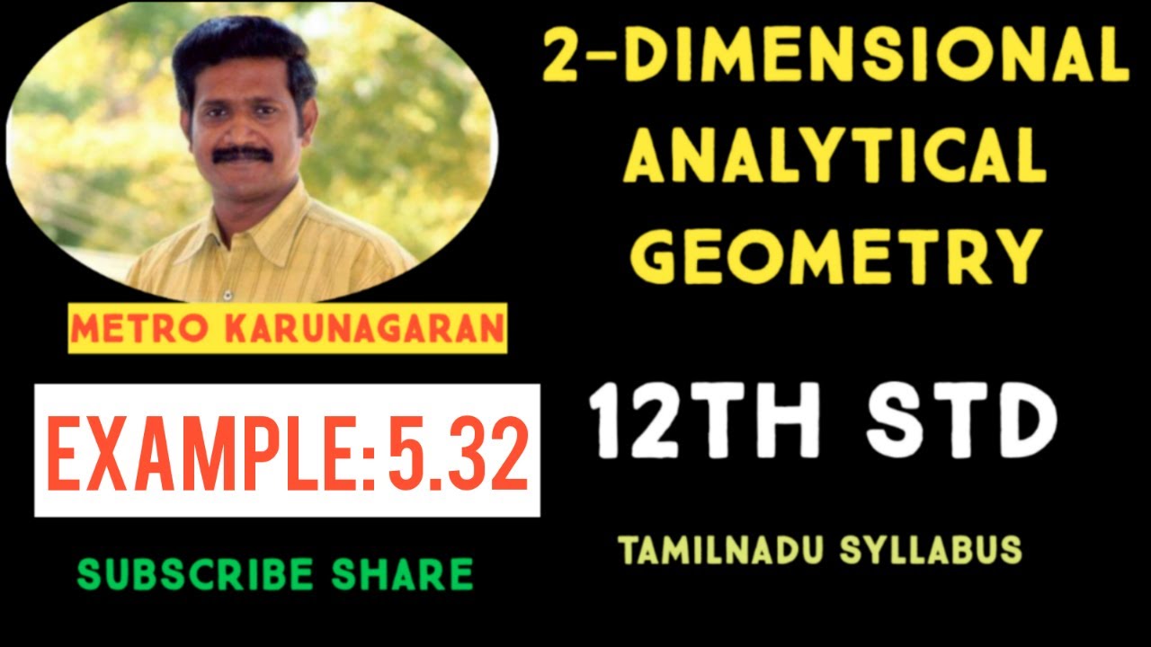 12th Std Maths Example 5.32 The maximum and minimum distances of earth from sun are 152x10^6 km and