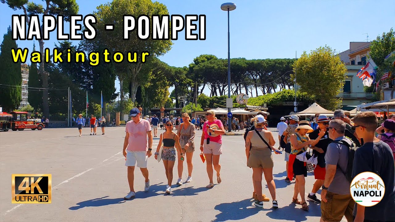 Walking Tour Naples - Pompei Archaeological City Tour 4K UHD #tourism #napoli #pompeii