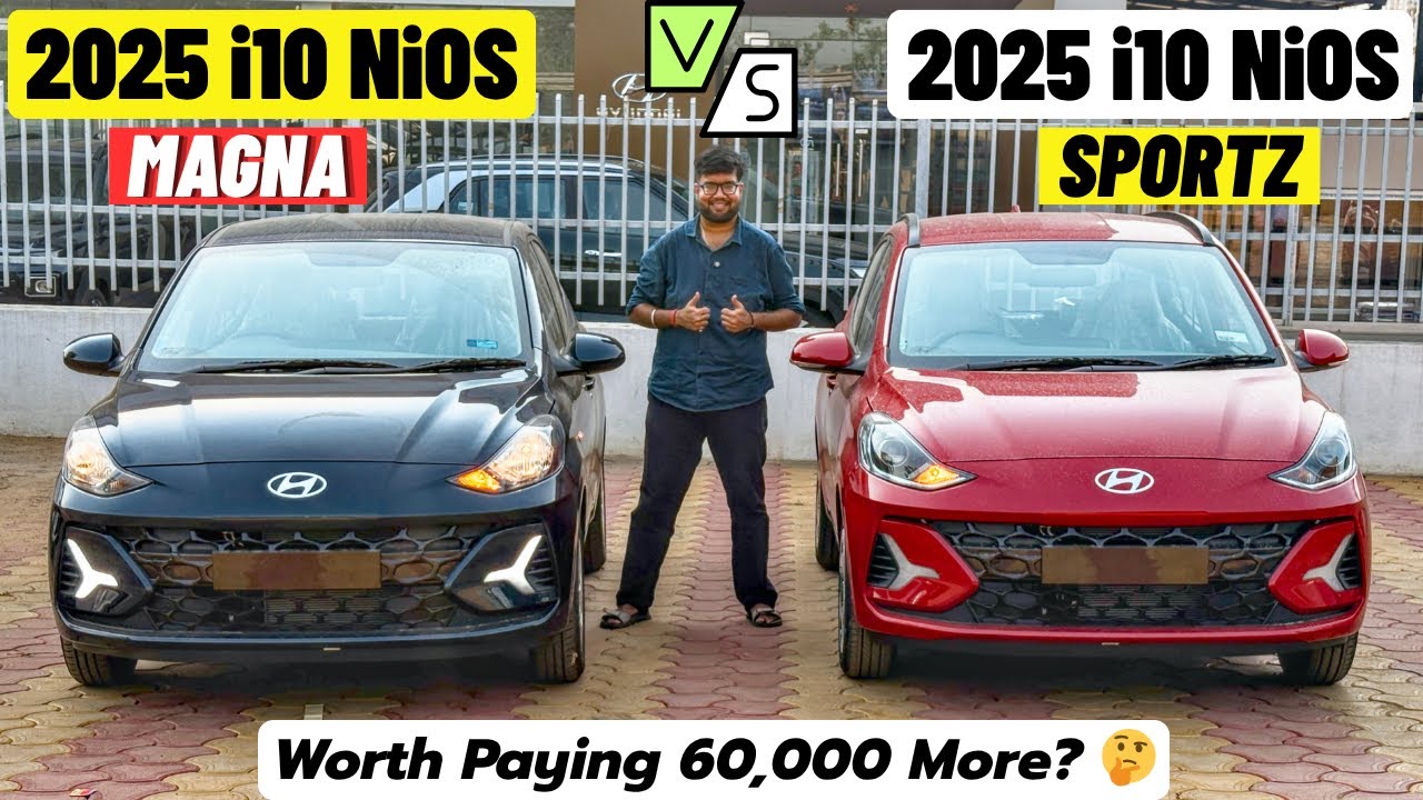 New 2025 Hyundai Grand i10 Nios Sportz vs Magna ✅ - Detailed Comparison with PRICE 🔥