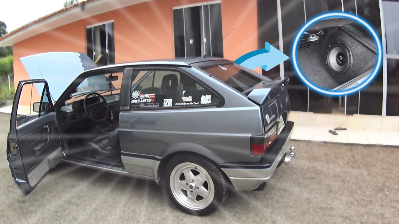 NOVO SISTEMA DE SOM / SUB IMBUTIDO NA LATERAL DO PORTA MALAS DO GOL - GOL GTI 1992 #THOR