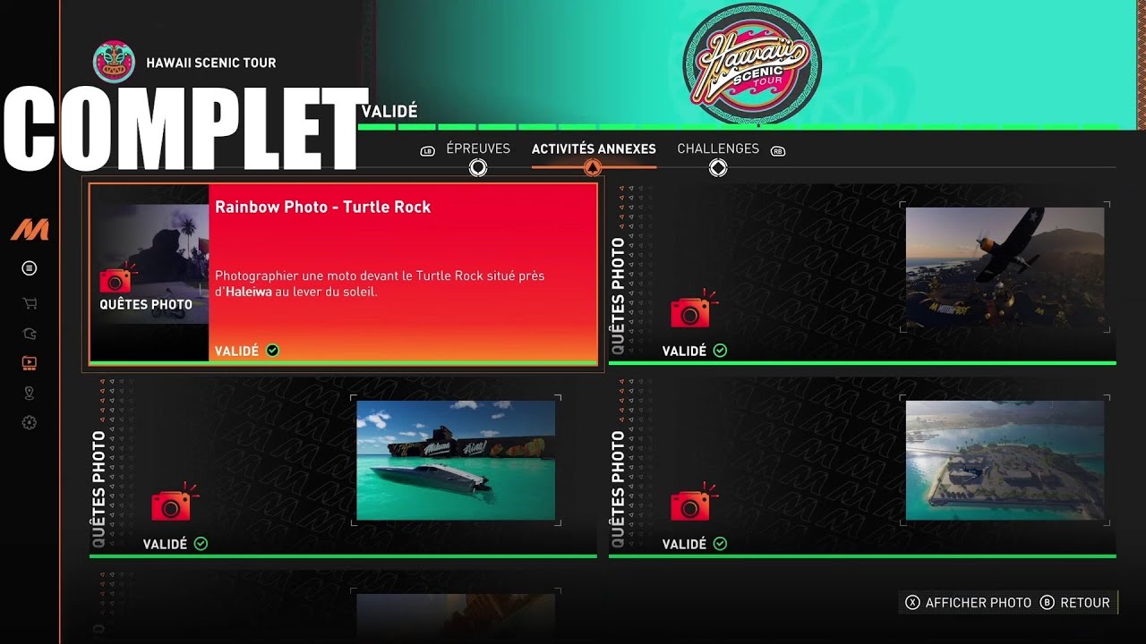 TOUTES LES QUETES PHOTOS HAWAII SCENIC TOUR THE CREW MOTORFEST ACTIVITÉS ANNEXES TCM PRO
