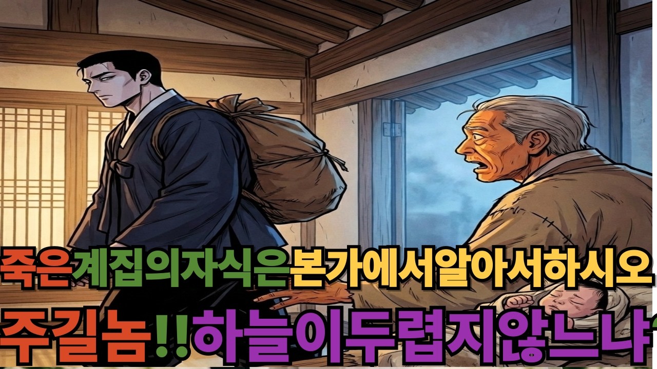장인어른 소인은 포목전을 지켜야하오, 죽은계집의 자식은 본가에서 알아서 하시오