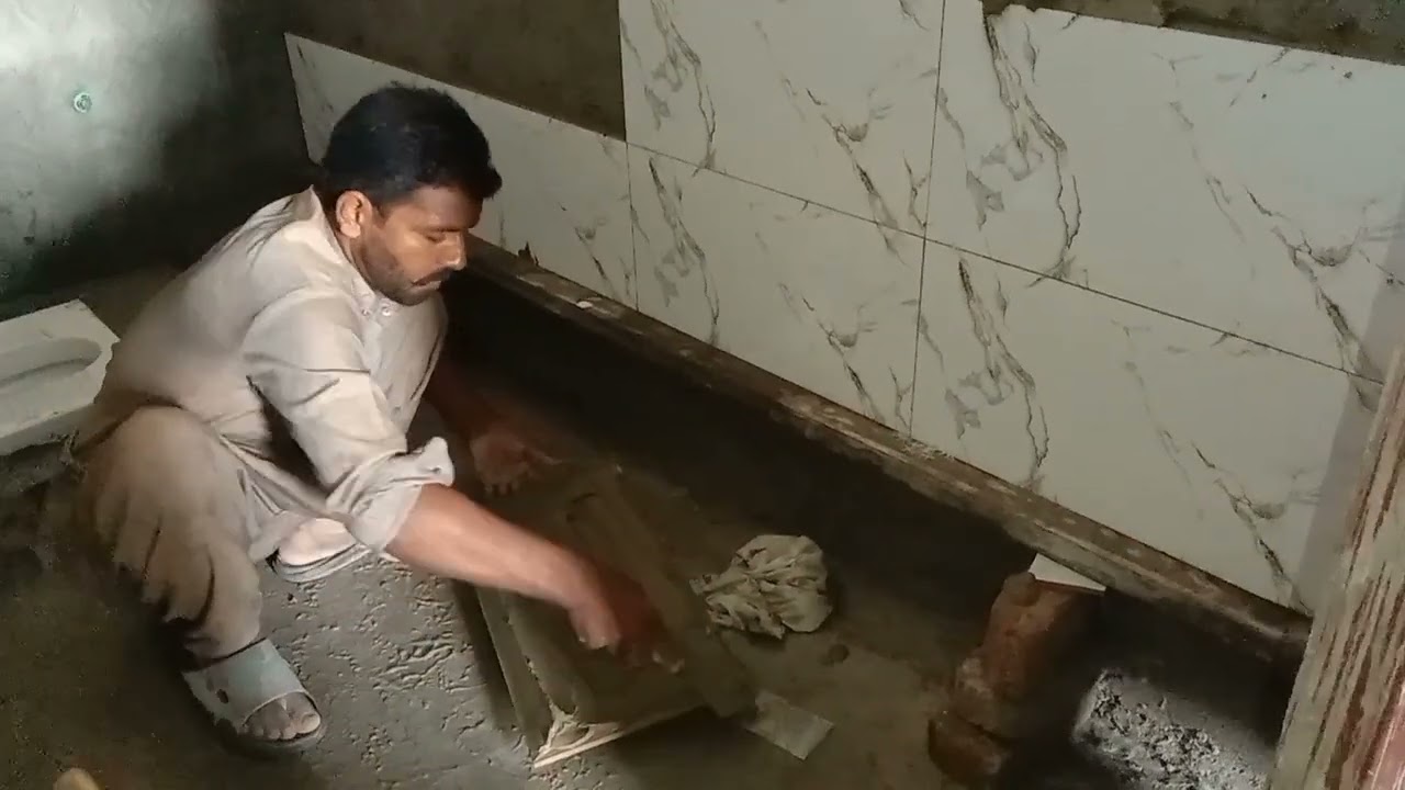 باتھ روم میں ٹائل لگانے کا طریقہ