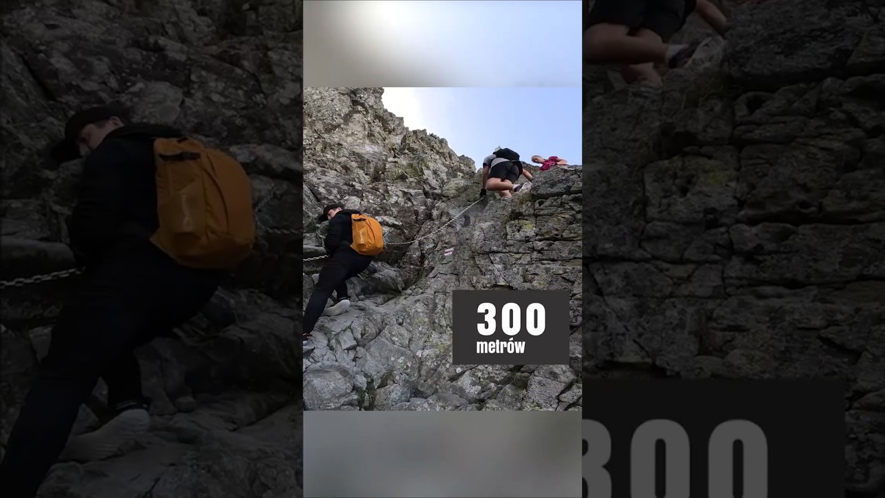 Najtrudniejszy odcinek na Rysach &ndash; tu zaczynają się łańcuchy | #tatry #gory #rysy #shorts