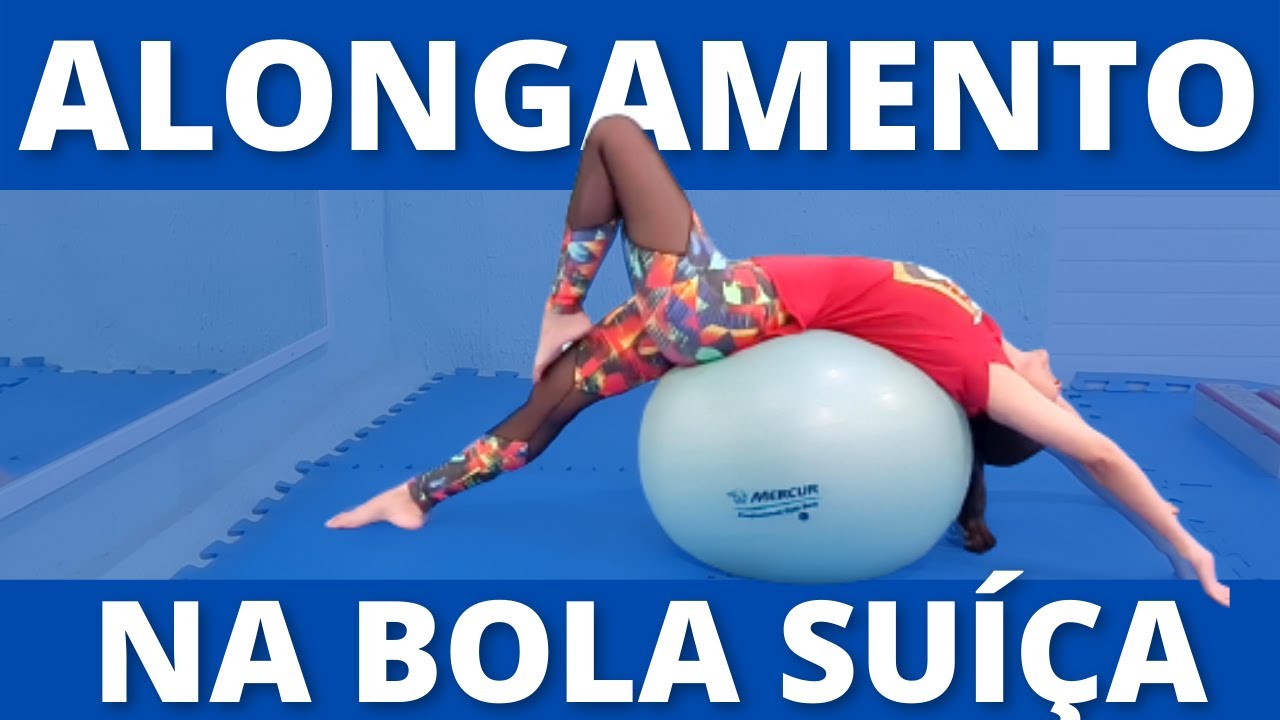 ALONGAMENTO COM A BOLA DE PILATES Melhorando sua flexibilidade e dores de coluna.
