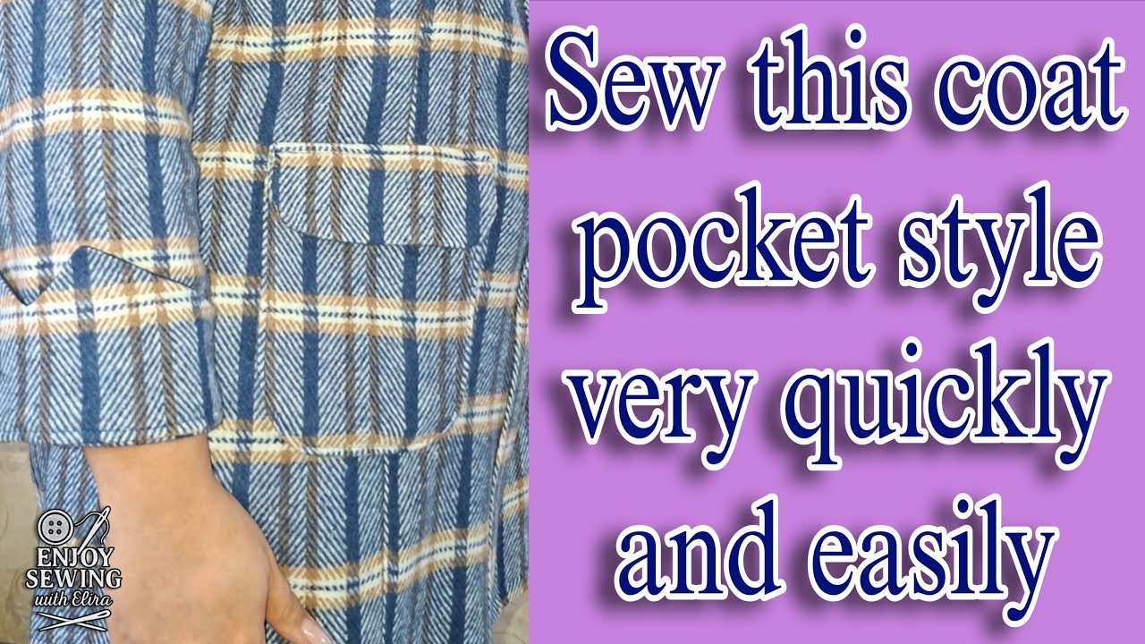 Easy Coat Pocket Sewing Tutorial: How to sew a perfect coat pocket in no time  #sewing #sewingtips